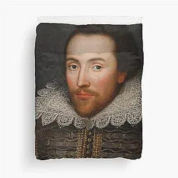 Vintage William Shakespeare Portrait Duvet Cover