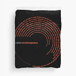 William Shakespeare Famous Quotes Duvet Cover