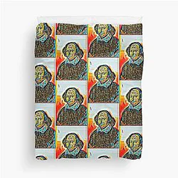William Shakespeare Artwork Portrait Wall Art Duvet Cover