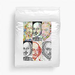 Six William Shakespeare Duvet Cover