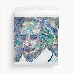 William Shakespeare watercolor portrait Duvet Cover