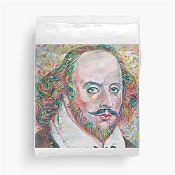 William Shakespeare Oil Portrait Duvet Cover