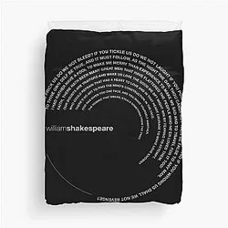 William Shakespeare Famous Silver Duvet Cover