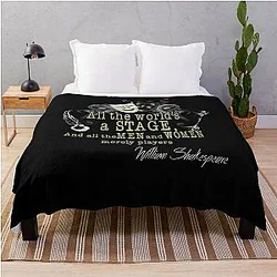 Funny William Shakespeare Theatre Plays Poems Biography Fans Throw Blanket