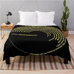 William Shakespeare Famous Quote Throw Blanket