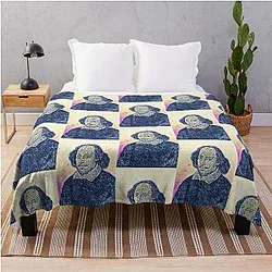 William Shakespeare Artwork Portrait Throw Blanket