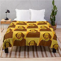 William Shakespeare Portrait Throw Blanket