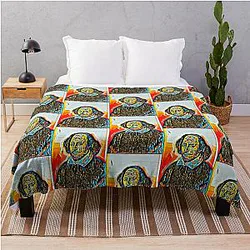William Shakespeare Artwork William Shakespeare Portrait Throw Blanket