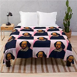 William Shakespeare Artwork - William Shakespeare Portrait Throw Blanket