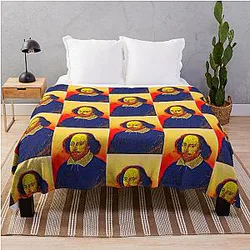 William Shakespeare Artwork Throw Blanket