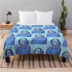 William Shakespeare Artwork Throw Blanket