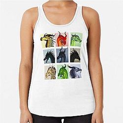 Wings of Fire Bad Guys Racerback Tank Top