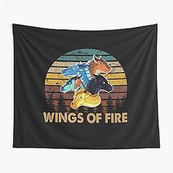 Vintage Three Image Nightwing Wings of Fire Dragon Beautiful Art Tapestry