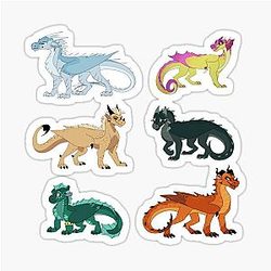 Wings of Fire Jade Academy sticker set