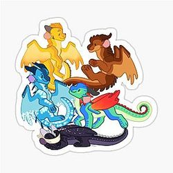 Dragonets of Fire Wings of Fire Sticker