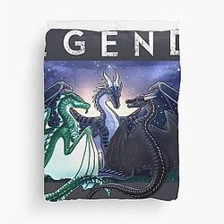 Wings of Fire Legends Fathom Darkstalker Clearsight Duvet Cover