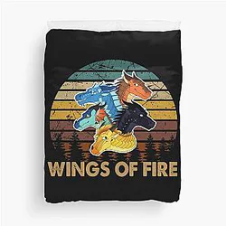 Vintage Nightwing Wings of Fire Dragon Beautiful Art Duvet Cover