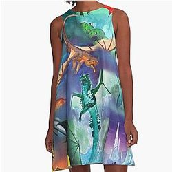 Wings of Fire A-Line Dress
