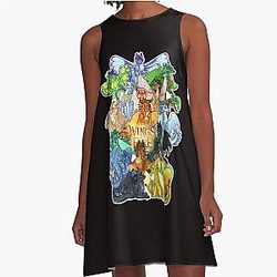 Wings of Fire A-Line Dress