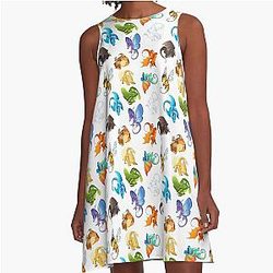 Wings of Fire A-Line Dress