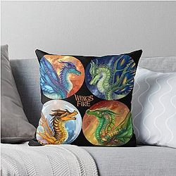 Wings of Fire Heroes of the Lost Continent Throw Pillow