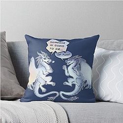 Wings of Fire - Snowfall and Lynx - Someone is Going to Die of Fun Throw Pillow