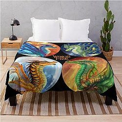 Wings of Fire Heroes of the Lost Continent Throw Blanket