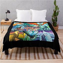 Wings of Fire Dragon Beautiful Art Throw Blanket