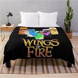 Cool Wings of Fire Dragon Beautiful Art Throw Blanket