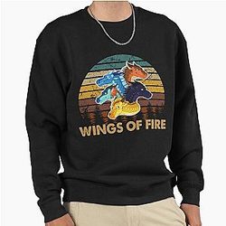 Vintage Nightwing Wings of Fire Dragon Art Pullover Sweatshirt