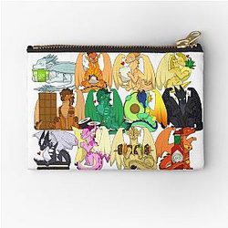 Wings of Fire Chibis with Zipper Pouch