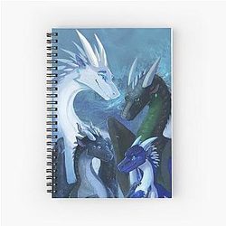 Arctic, Foeslayer, Whiteout Darkstalker Family Wings of Fire Spiral Notebook