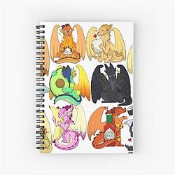 Wings of Fire Chibis Spiral Notebook