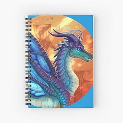 Wings of Fire Blue Spiral Notebook