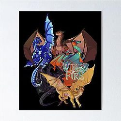 Many Wings of Fire Dragon Art Poster