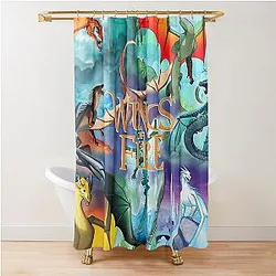 Wings of Fire, All Dragon Series Shower Curtain