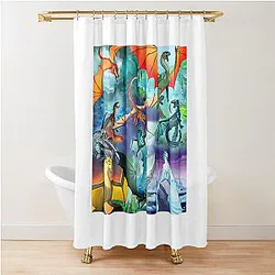 Wings of Fire All Dragon Series Shower Curtain