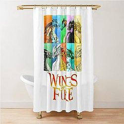 Glory Fantasy Rainwing Wings of Fire Dragonets Shower Curtain