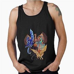 Many Wings of Fire Dragon Art Tank Top