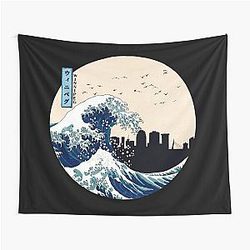 Winnipeg Kanagawa Wave Tapestry