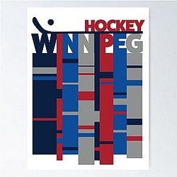 City Series Winnipeg Hockey Stripes Poster