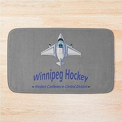 Jet Text Mat Dedicated to Winnipeg Hockey