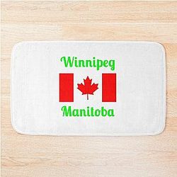 Winnipeg, Manitoba, Canada - Stylish Prints Bath Mat