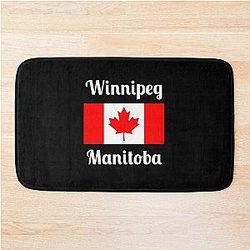 Winnipeg, Manitoba, Canada - Stylish Prints Bath Mat