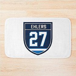 Nikolaj Ehlers Winnipeg 27 emblem bathroom mat