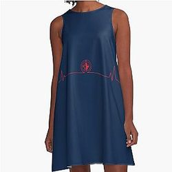 Winnipeg Hockey Heartbeat Dress A-Line