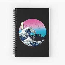 Winnipeg Kanagawa Wave Spiral Notebook