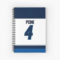 Winnipeg Jets Neal Pionk Away Jersey Back Phone Case Spiral Notebook