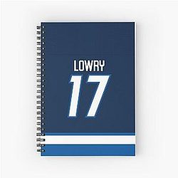 Winnipeg Jets Adam Lowry Home Jersey Back Case Spiral Notebook