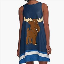 Winnipeg Cute Mascot A-Line Dress